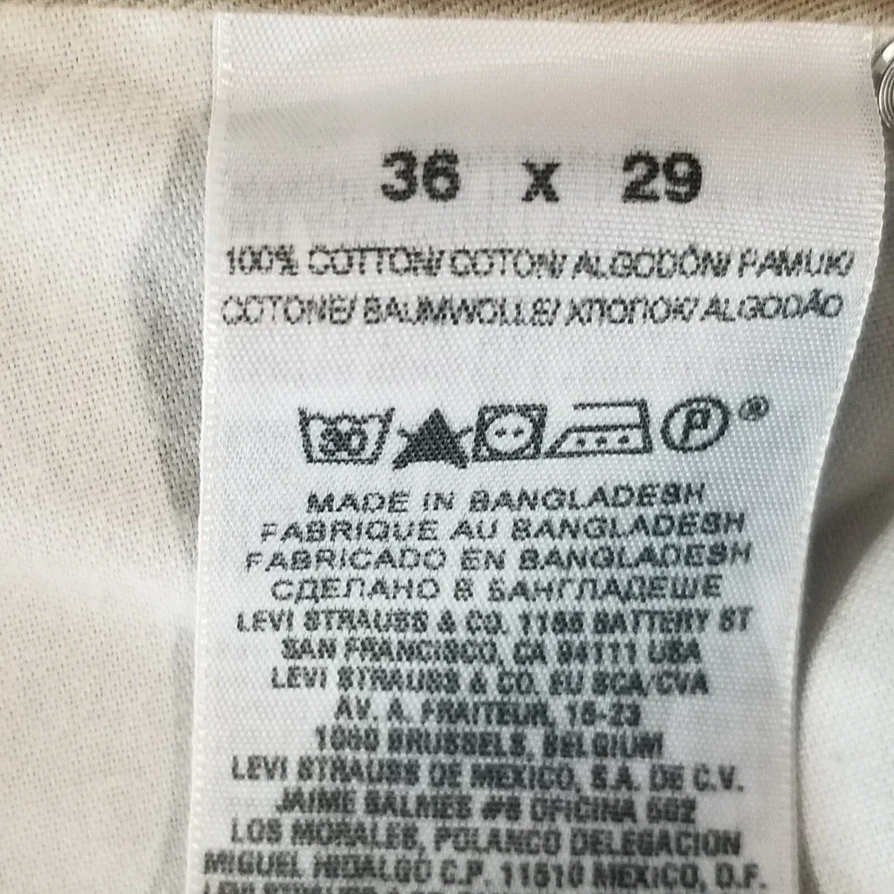 Levi's Docker jeans men's 36x29 D3 classic fit Brown denim pants